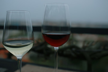 wine restaurant serving romance / beautiful concept alcohol glass, holiday dinner in a cafe