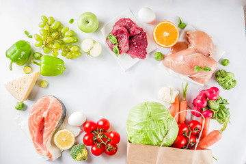 Healthy food shopping concept