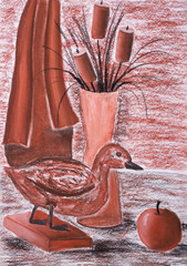 Children's pastel drawing 