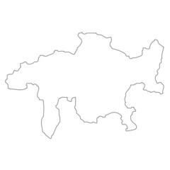 Obraz premium Graubunden. A map of the province of Switzerland