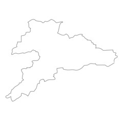 Jura. A map of the province of Switzerland