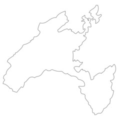 Obraz premium Vaud. A map of the province of Switzerland