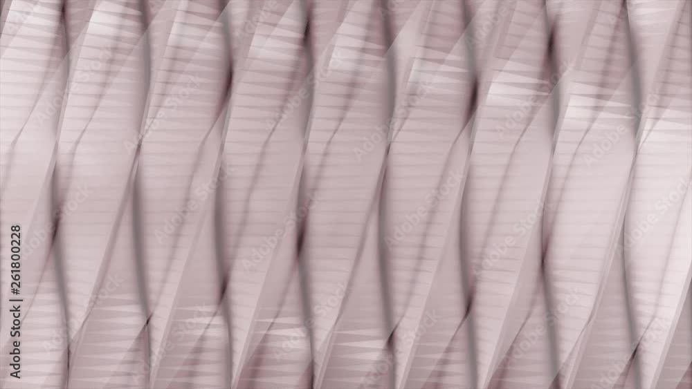 Poster wavy animation in light pink color, seamless loop. animation. soft beautiful curved lines flow, digi