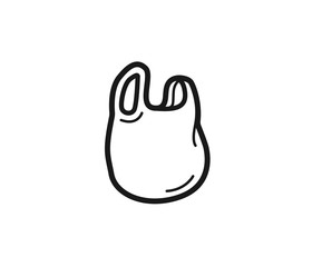 plastic bag icon vector 