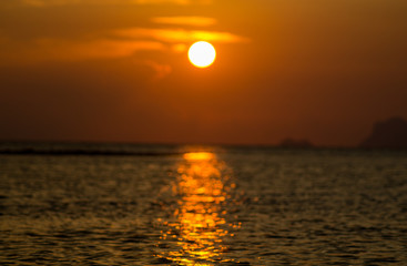 Blur sunset and sunrise.