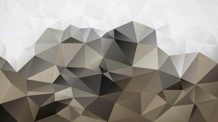 vector abstract irregular polygon background - triangle low poly pattern - brown beige gray white color gradient