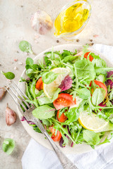 Spring mix salad with vegetables