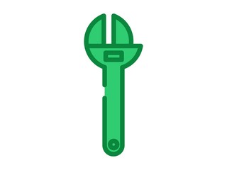 monkey wrench filled line vector icon