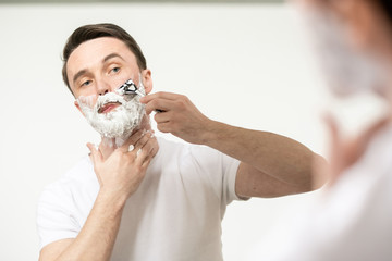 Man shaving