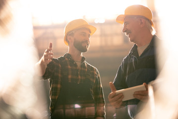 Working in industrial plant