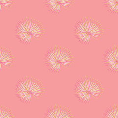 vector seamless pattern with palm leaves