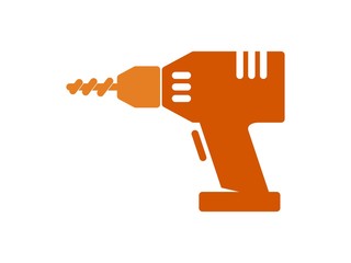 drill machine flat vector icon