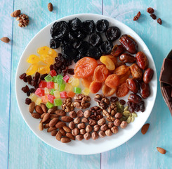 a plate with sweet treats