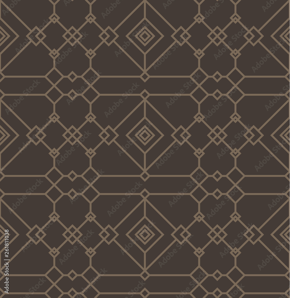 Poster linear abstract elements, seamless pattern