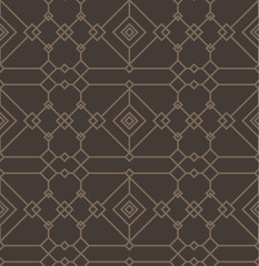 Naklejka premium linear abstract elements, seamless pattern