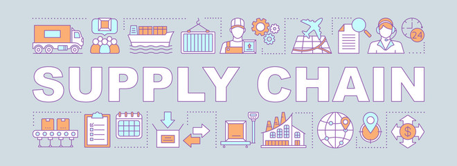 Production process word concepts banner