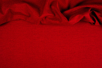 Red fabric background texture.