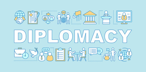 Diplomacy word concepts banner