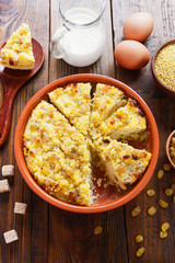 Millet casserole with raisins