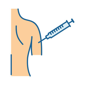 recommend clip art: Vaccination color icon