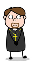 Offender - Cartoon Priest Religious Vector Illustration