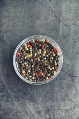 Hot red pepper. Chilean pepper on a black.