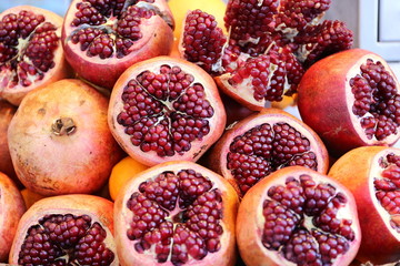 ripe pomegranate fruit for detox fresh fruit