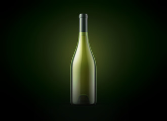 Wine bottle on background. Product packaging brand design. Mock up drink with place for you lable and text.