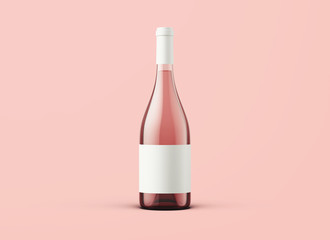 Wine bottle on background. Product packaging brand design. Mock up drink with place for you lable...