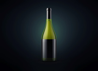 Wine bottle on background. Product packaging brand design. Mock up drink with place for you lable and text.
