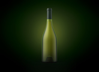 Wine bottle on background. Product packaging brand design. Mock up drink with place for you lable and text.