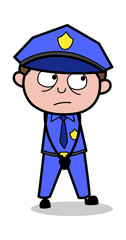Innocent - Retro Cop Policeman Vector Illustration