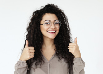 young smiling african woman wearing casual