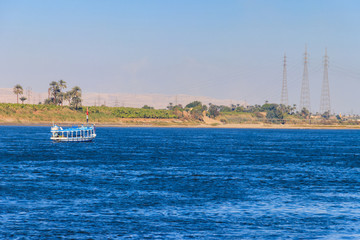 Fototapeta na wymiar View of Nile river in Luxor, Egypt