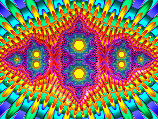 Beautiful abstract cover for art projects, cards, business, posters. 3D illustration, computer-generated fractal