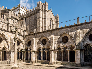 Fototapeta na wymiar Romanesque Cathedral of Porto, Portugal