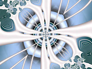Beautiful abstract swirl for art projects, cards, business, posters. 3D illustration
