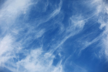 white clouds in a blue sky