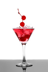 Red Cocktail with Cherries
