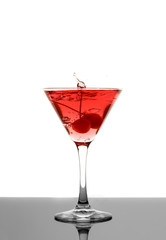 Red Cocktail with Cherries