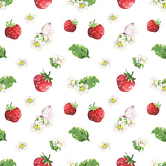 Strawberry and butterfly pattern