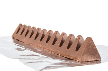 chocolate on isolated white background