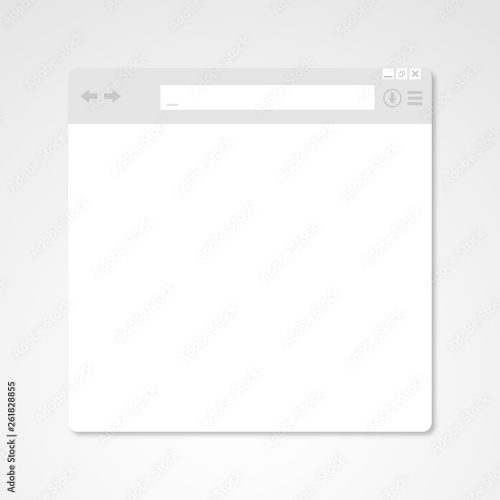 Poster browser window. internet document mockup website in flat style. page elements. vector illustration