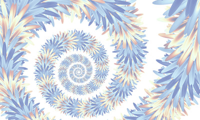 Beautiful abstract flower for art projects, cards, business, posters. 3D illustration, computer-generated fractal