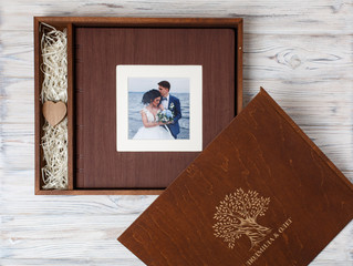 wedding photo book with wooden box. cardboard box for a family photo album. Box for wedding album...