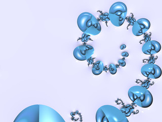 Beautiful abstract background for art projects, cards, business, posters. 3D illustration, computer-generated fractal