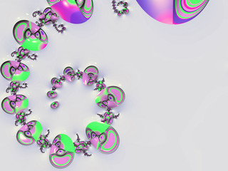 Beautiful abstract background for art projects, cards, business, posters. 3D illustration, computer-generated fractal