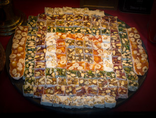 Traditional style turkish delight sweets