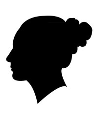 a woman head silhouette vector