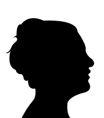 a woman head silhouette vector